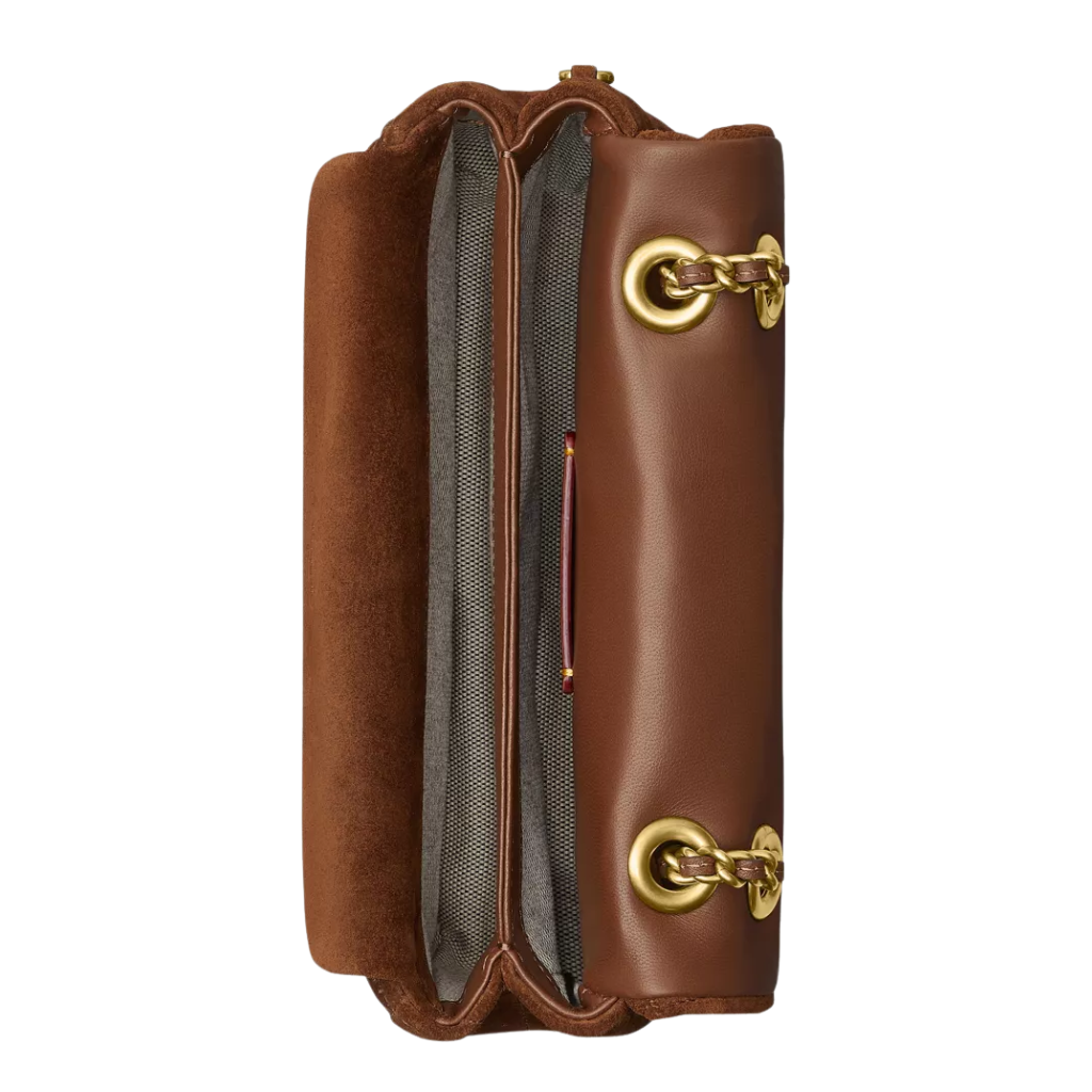 Hcaoc Quilted Suede Shoulder Bag
