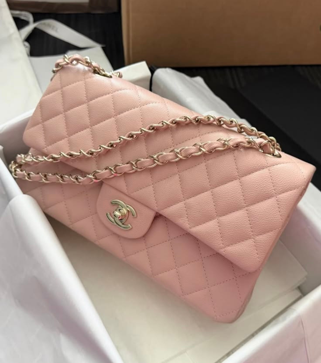 CC Pink Quilted Cross Body
