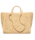 CC Straw Braded Embroided Large Tote