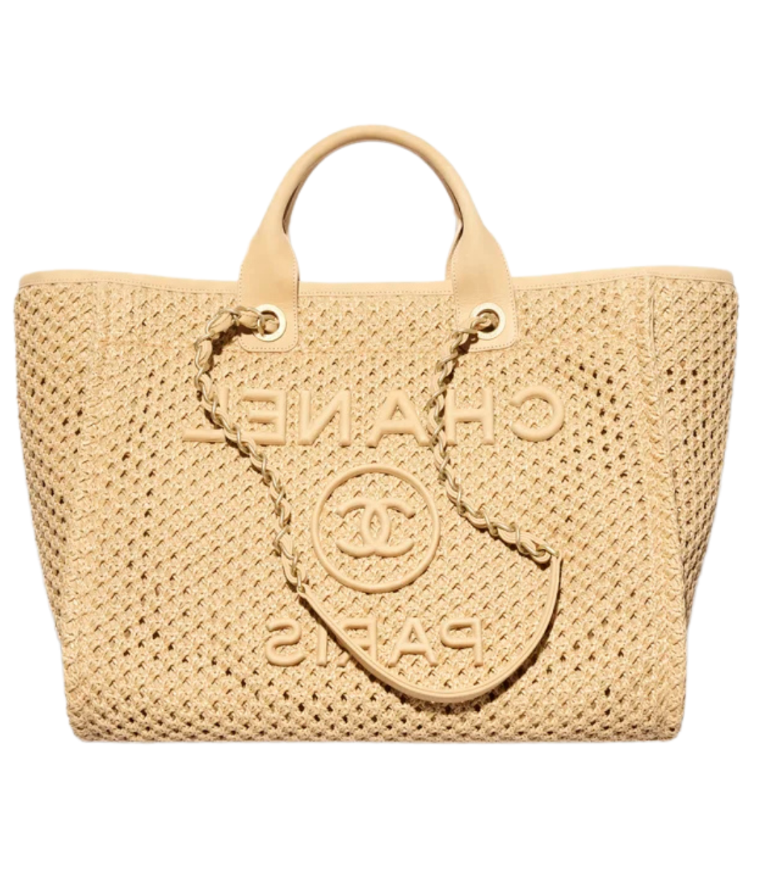 CC Straw Braded Embroided Large Tote