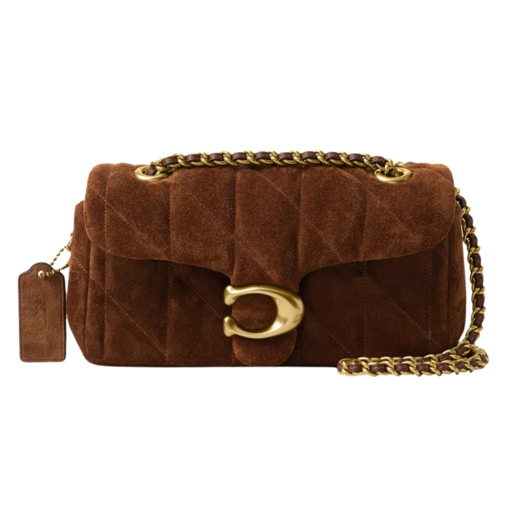 Hcaoc Quilted Suede Shoulder Bag