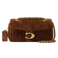 Hcaoc Quilted Suede Shoulder Bag